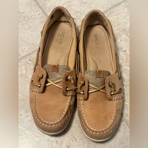 Sperry Tan and Gold Women's Sneakers